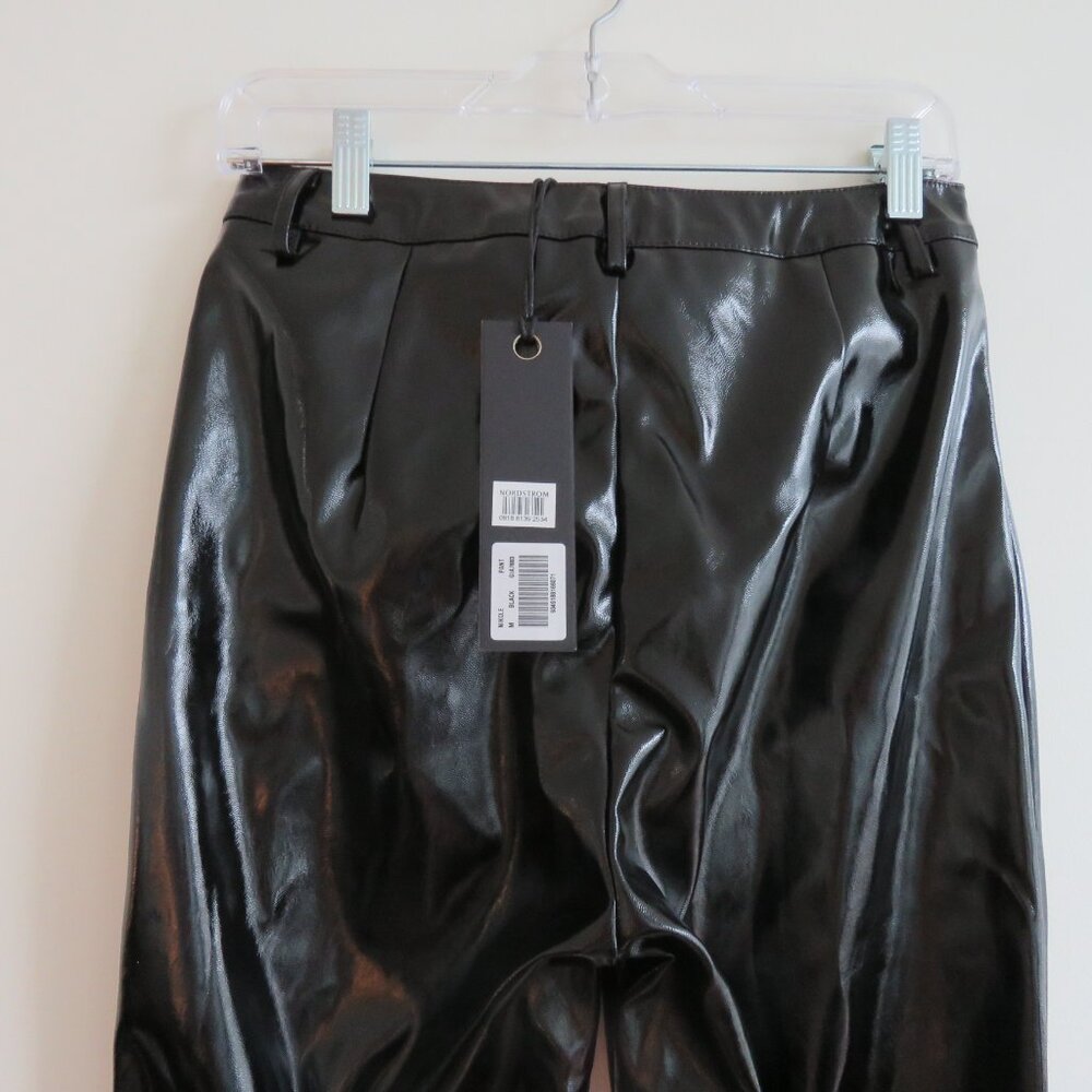 I.AM.GIA Nikole Black Faux Vegan Patent Leather Pants - Women's Size M NWT - Picture 10 of 14